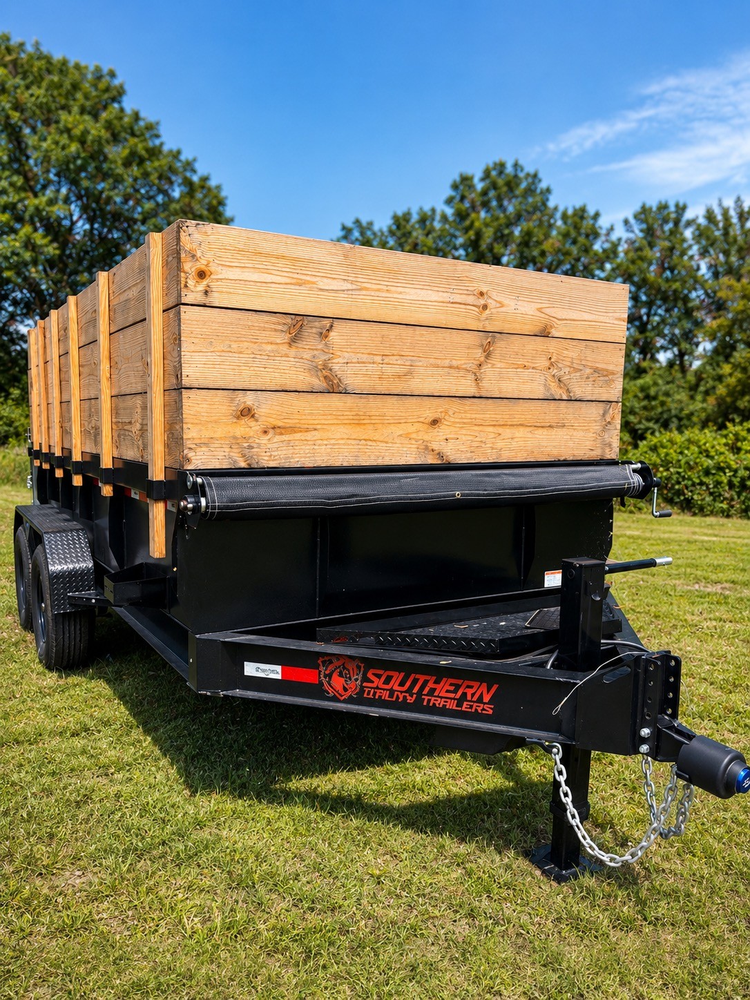 7 by 14 dump trailer available for rent